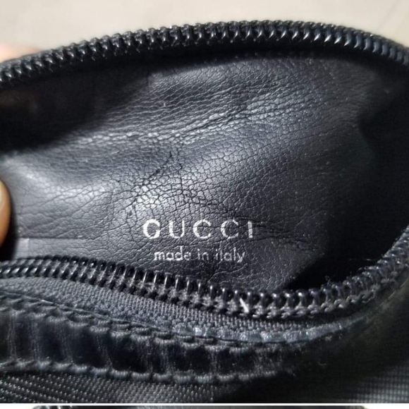 AUTHENTIC VINTAGE GUCCI MAKEUP / COSMETIC BAG WITH BAMBOO - Picture 7 of 9